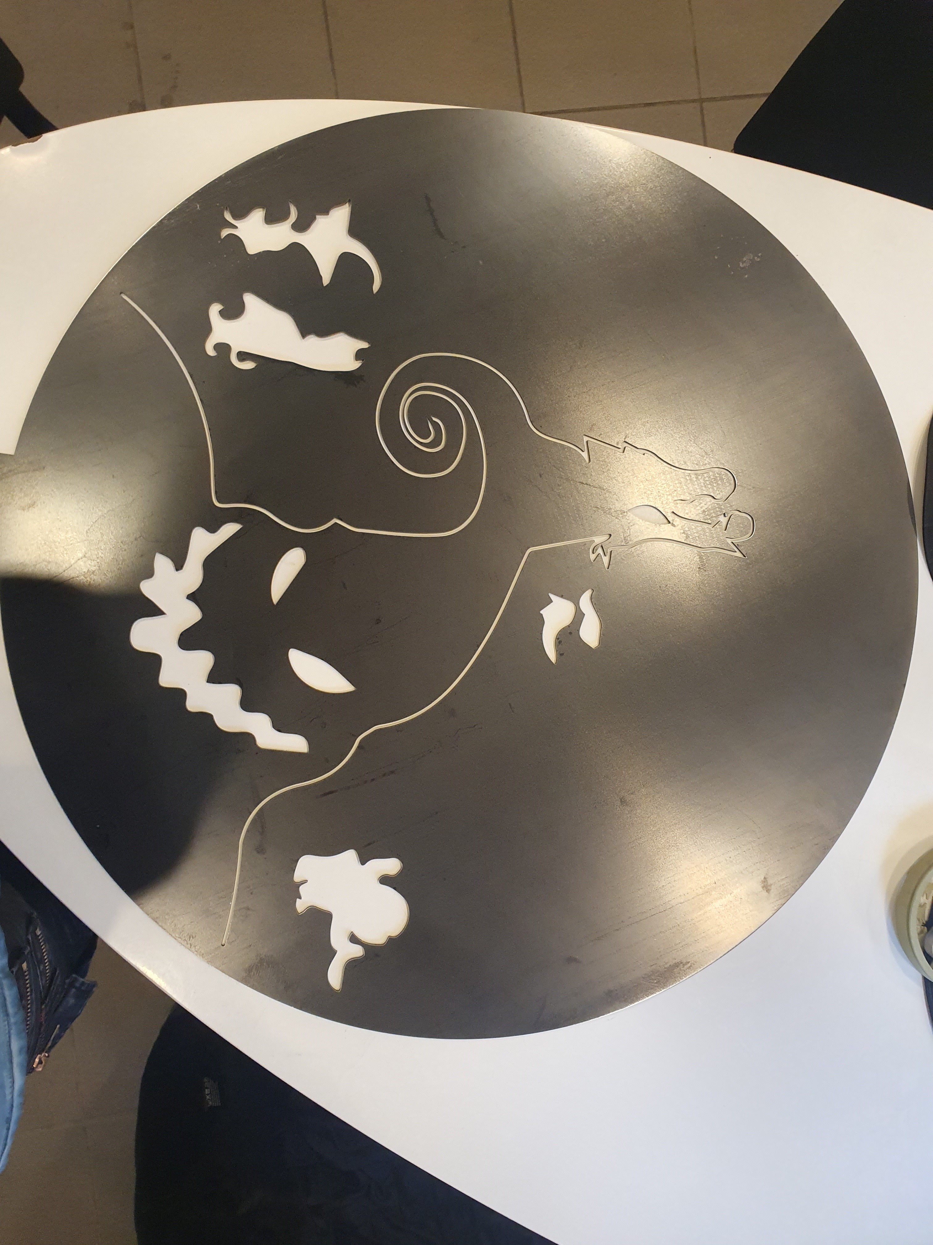 Vattenskuren Halloweenskylt